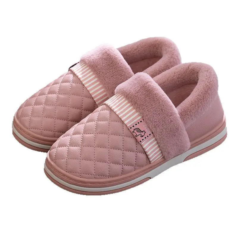 Clearance Waterproof Cotton Slippers for Women, Autumn and Winter Indoor Non-Slip Plush Warm Thick-Soled Fuzzy Cotton Shoes for Elderly - Image 6