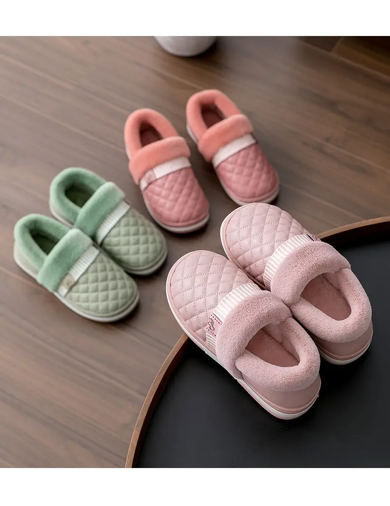 Clearance Waterproof Cotton Slippers for Women, Autumn and Winter Indoor Non-Slip Plush Warm Thick-Soled Fuzzy Cotton Shoes for Elderly — feature 15