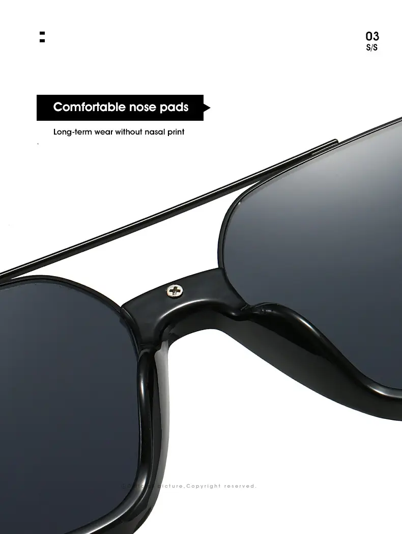 Double Beam Metal Sunglasses Women Korean Style Anti UV — feature 15