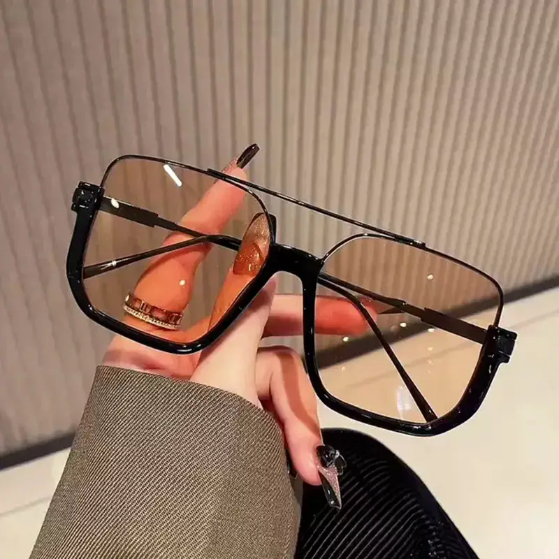 Double Beam Metal Sunglasses Women Korean Style Anti UV — feature 4