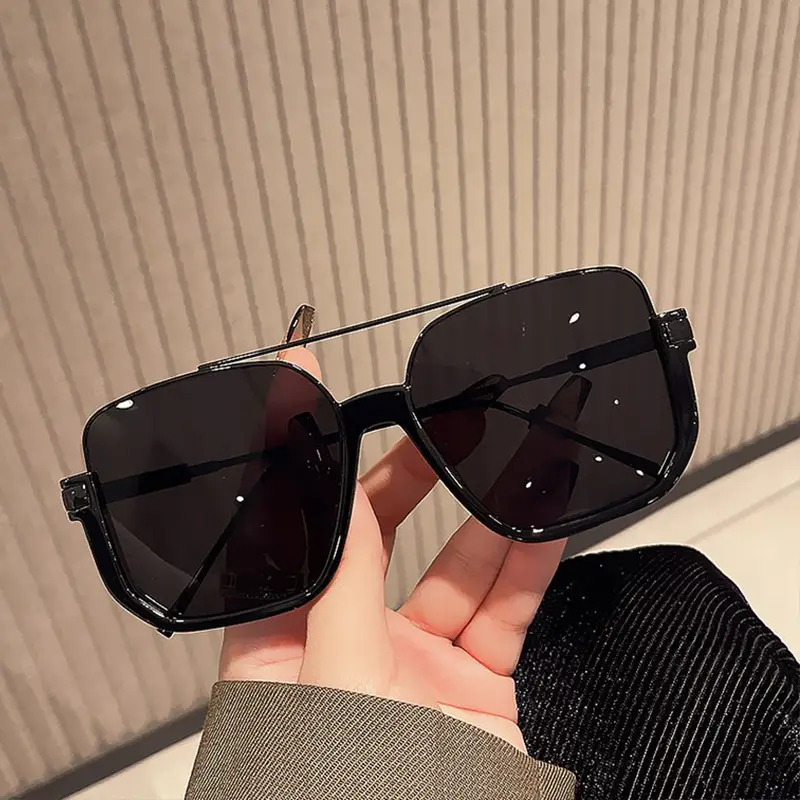 Double Beam Metal Sunglasses Women Korean Style Anti UV — feature 5