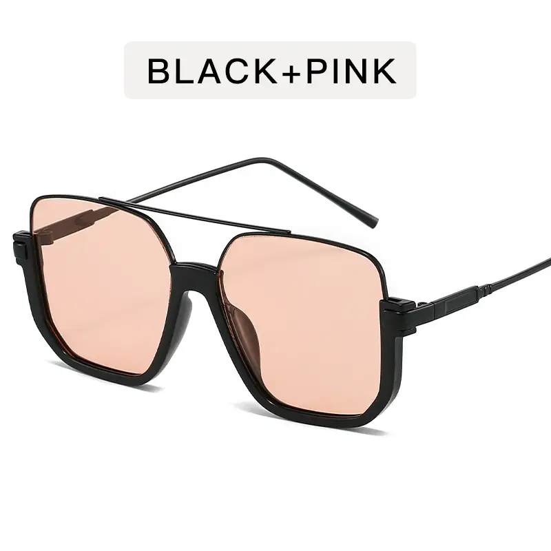 Double Beam Metal Sunglasses Women Korean Style Anti UV