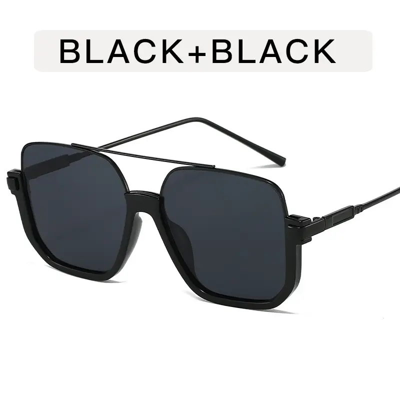 Double Beam Metal Sunglasses Women Korean Style Anti UV - Image 2