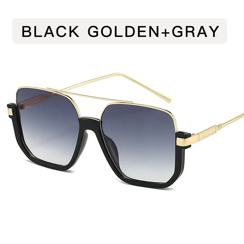 Double Beam Metal Sunglasses Women Korean Style Anti UV - Image 4