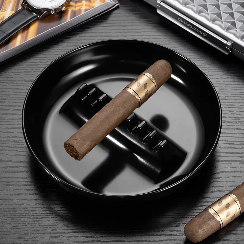 Cigar Ashtray with Multiple Compartments, Lightweight and Portable, Large Diameter for Home and Office Use - Image 7