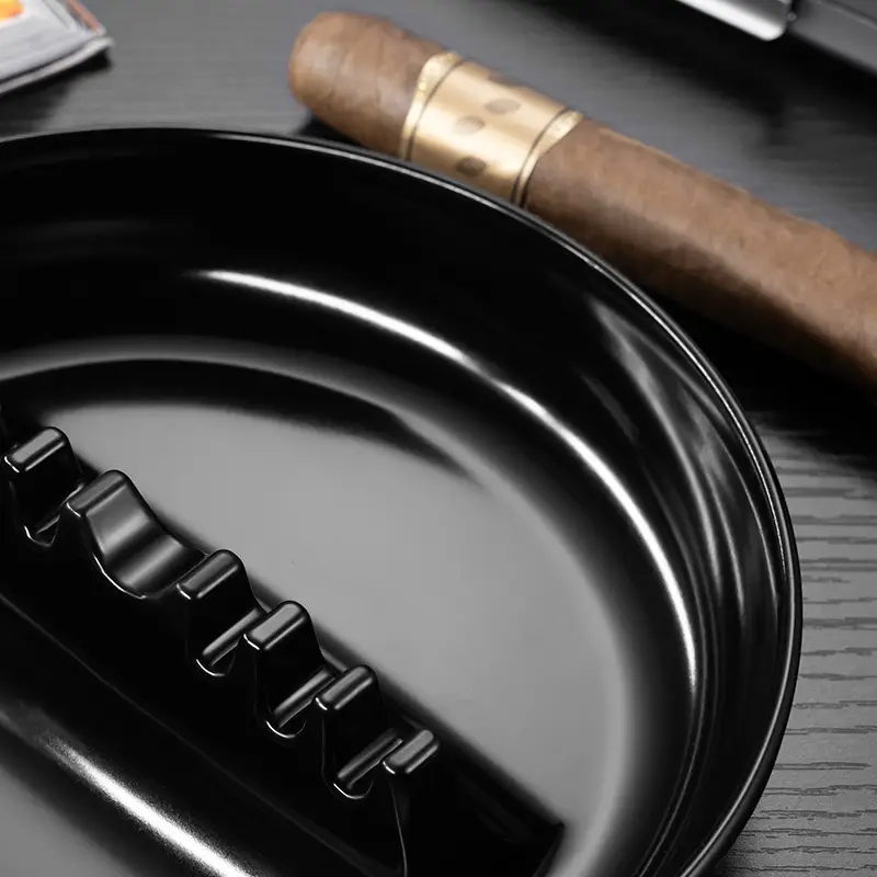 Cigar Ashtray with Multiple Compartments, Lightweight and Portable, Large Diameter for Home and Office Use - Image 9