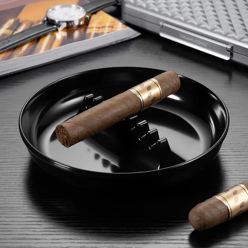 Cigar Ashtray with Multiple Compartments, Lightweight and Portable, Large Diameter for Home and Office Use - Image 10