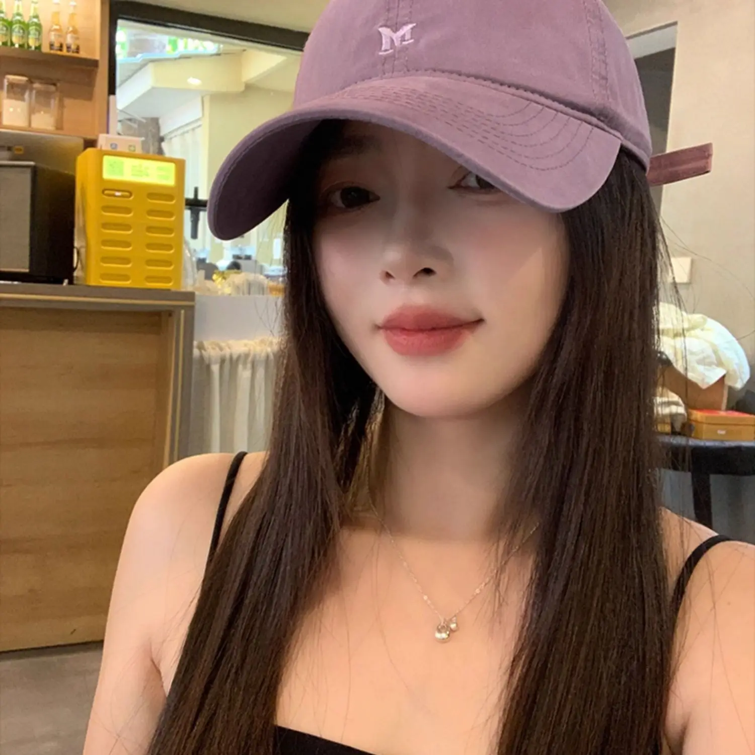 White Korean Letter Embroidered Baseball Cap for Women — feature 6