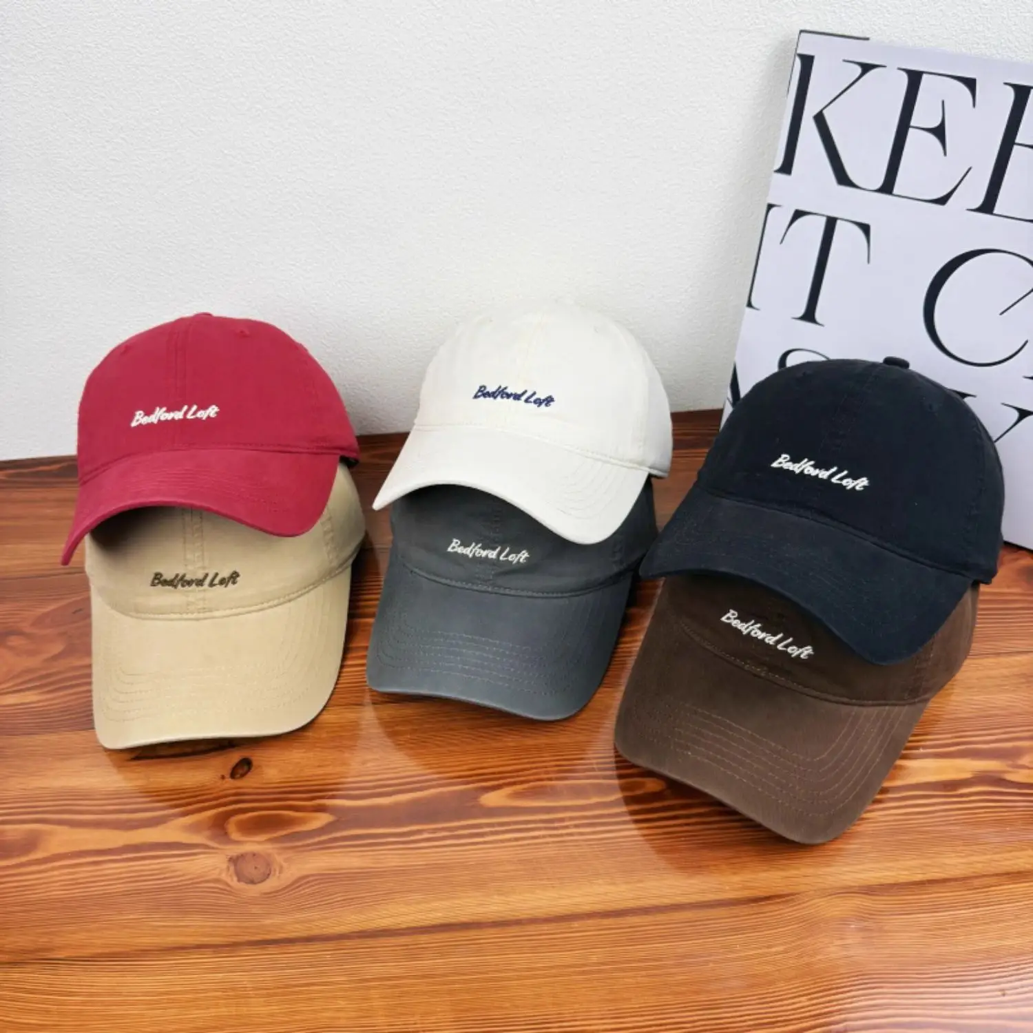 Women's Red & Black Baseball Caps with "Inspired By Lath" Design — feature 11