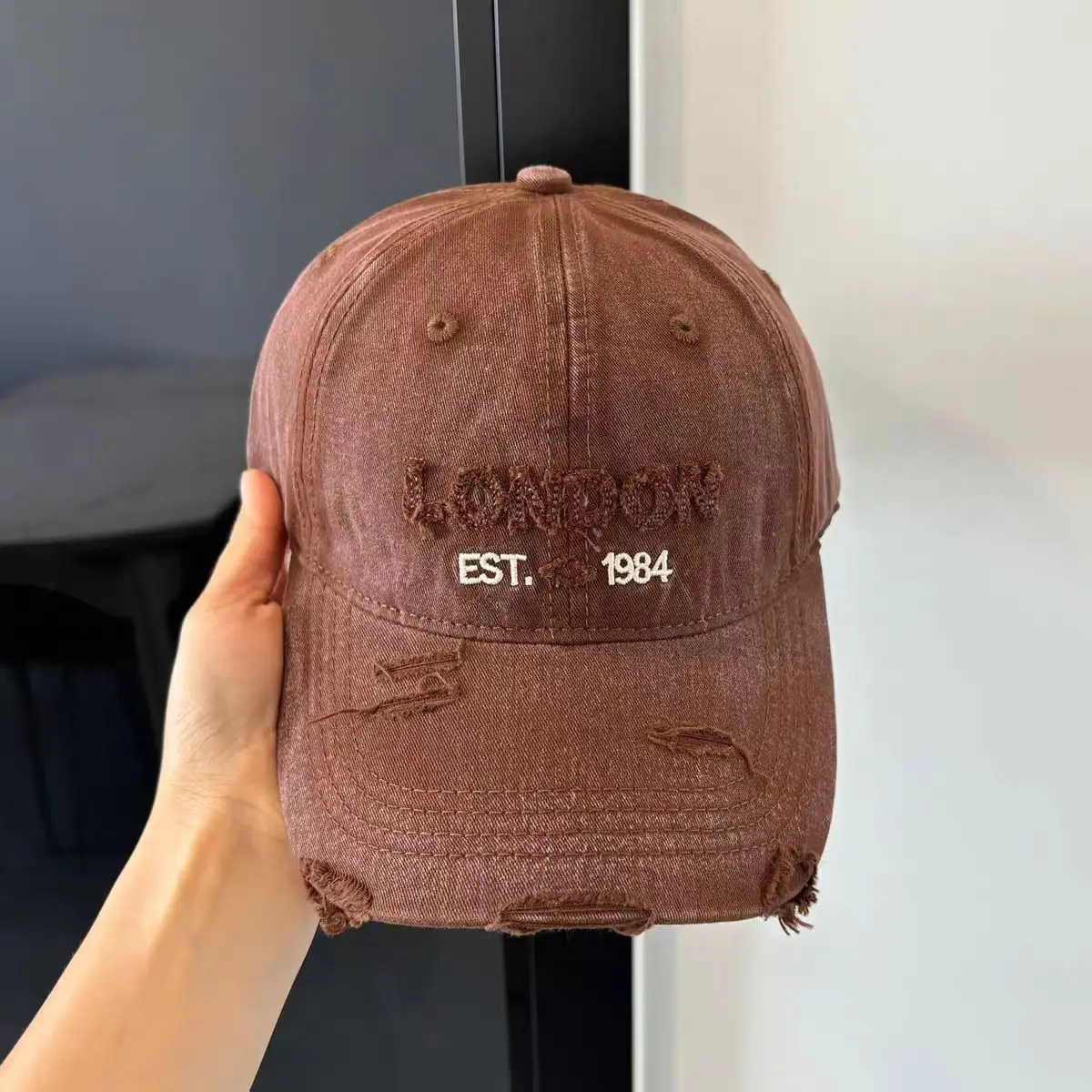 Vintage Distressed Baseball Cap for Women, 1984 Est. - Image 6