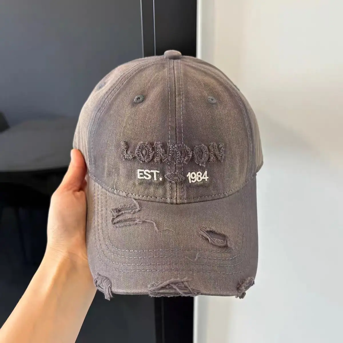 Vintage Distressed Baseball Cap for Women, 1984 Est. - Image 7