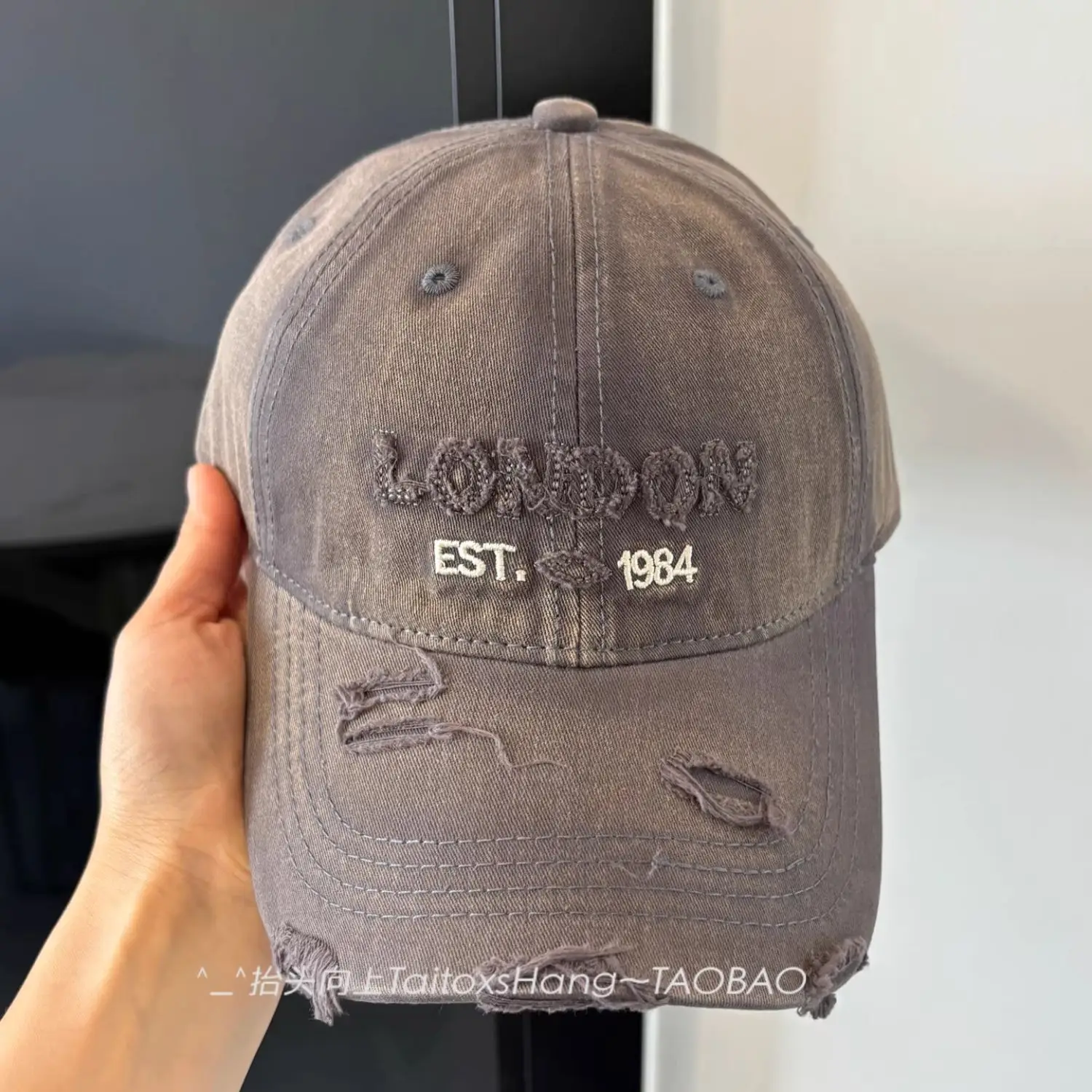 Vintage Distressed Baseball Cap for Women, 1984 Est. — feature 3