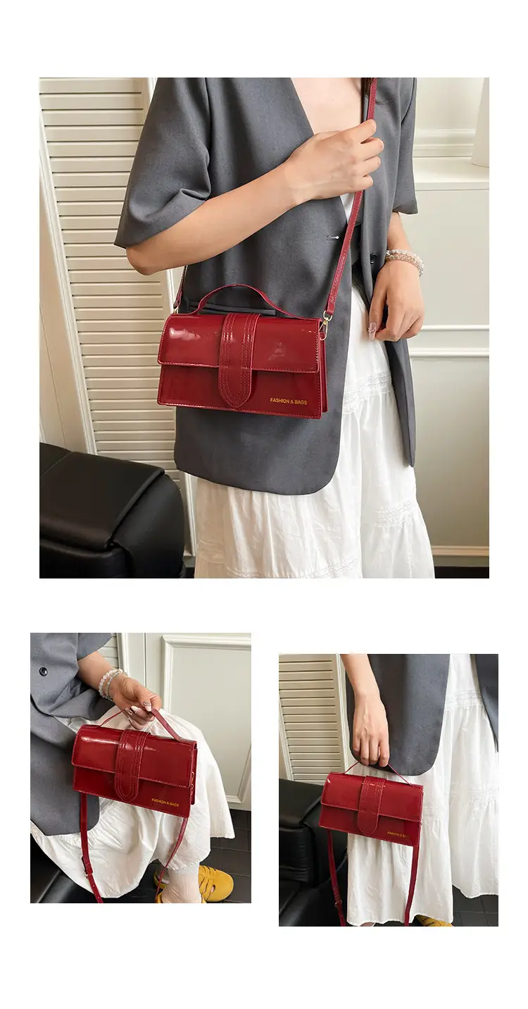 2025 New Jersey Style Crossbody Bag Red Black — feature 18