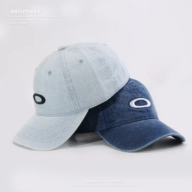 Blue Washed Denim Baseball Cap for Women & Men - Image 5