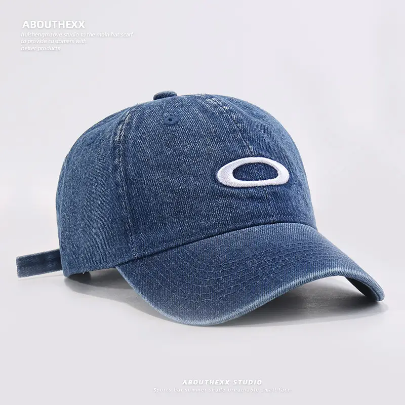Blue Washed Denim Baseball Cap for Women & Men - Image 6