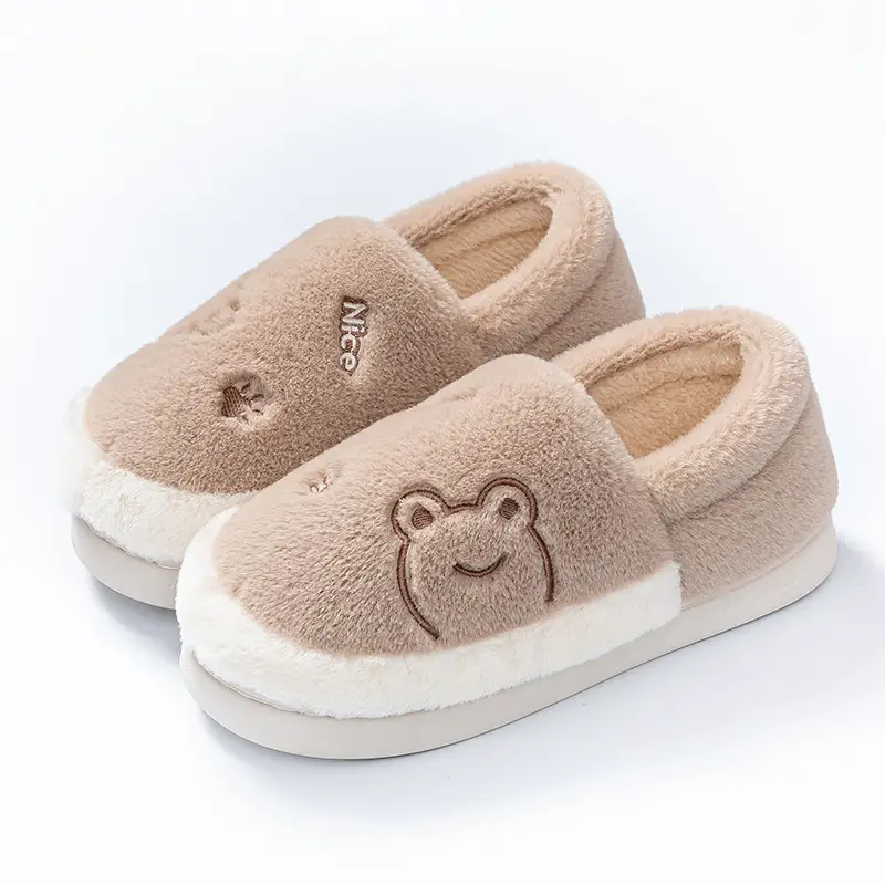 Comfortable Home Cotton Slippers for Women, Autumn and Winter Warm Thick-Soled Plush Slippers for Couples, Dormitory Maternity Slippers for Men - Image 2