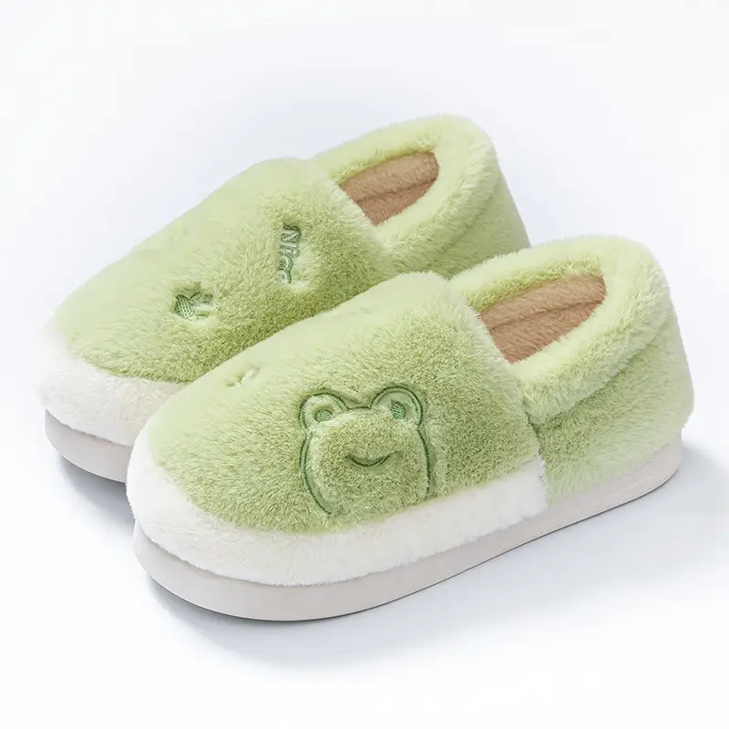 Comfortable Home Cotton Slippers for Women, Autumn and Winter Warm Thick-Soled Plush Slippers for Couples, Dormitory Maternity Slippers for Men - Image 3