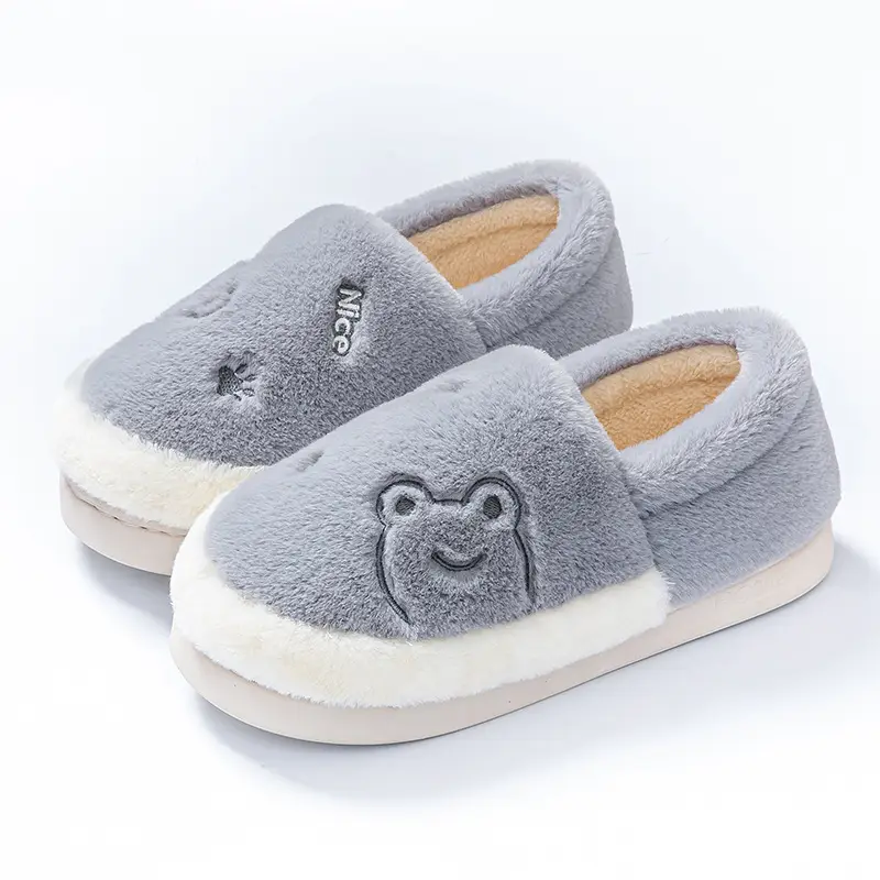 Comfortable Home Cotton Slippers for Women, Autumn and Winter Warm Thick-Soled Plush Slippers for Couples, Dormitory Maternity Slippers for Men - Image 5