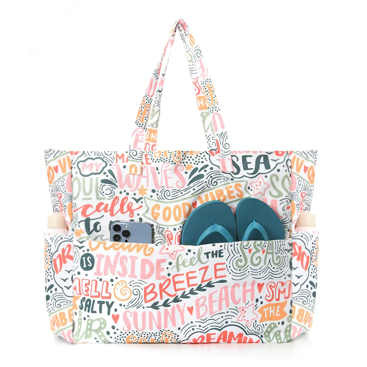 Printed Beach Bag Large Capacity Travel Storage Bag