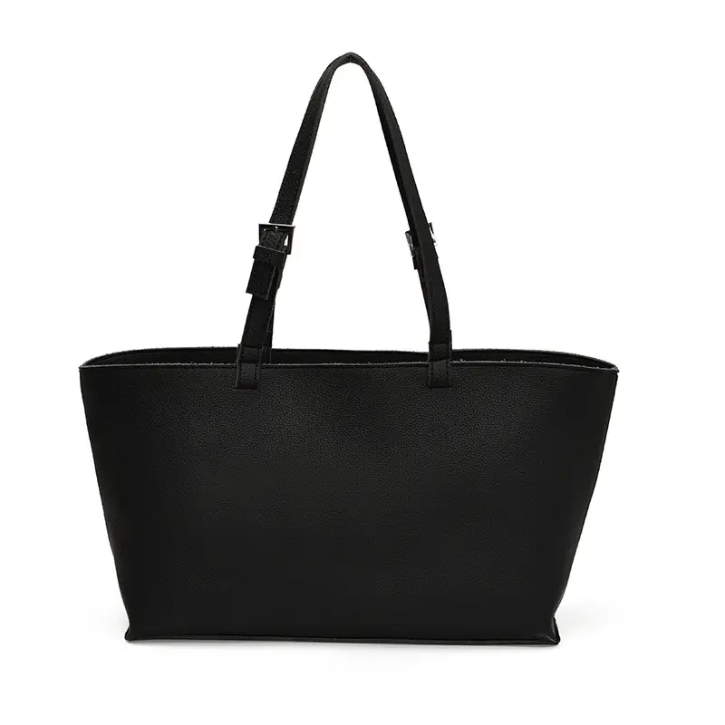 Women's Large Capacity Cream Leather Tote Bag - Image 3