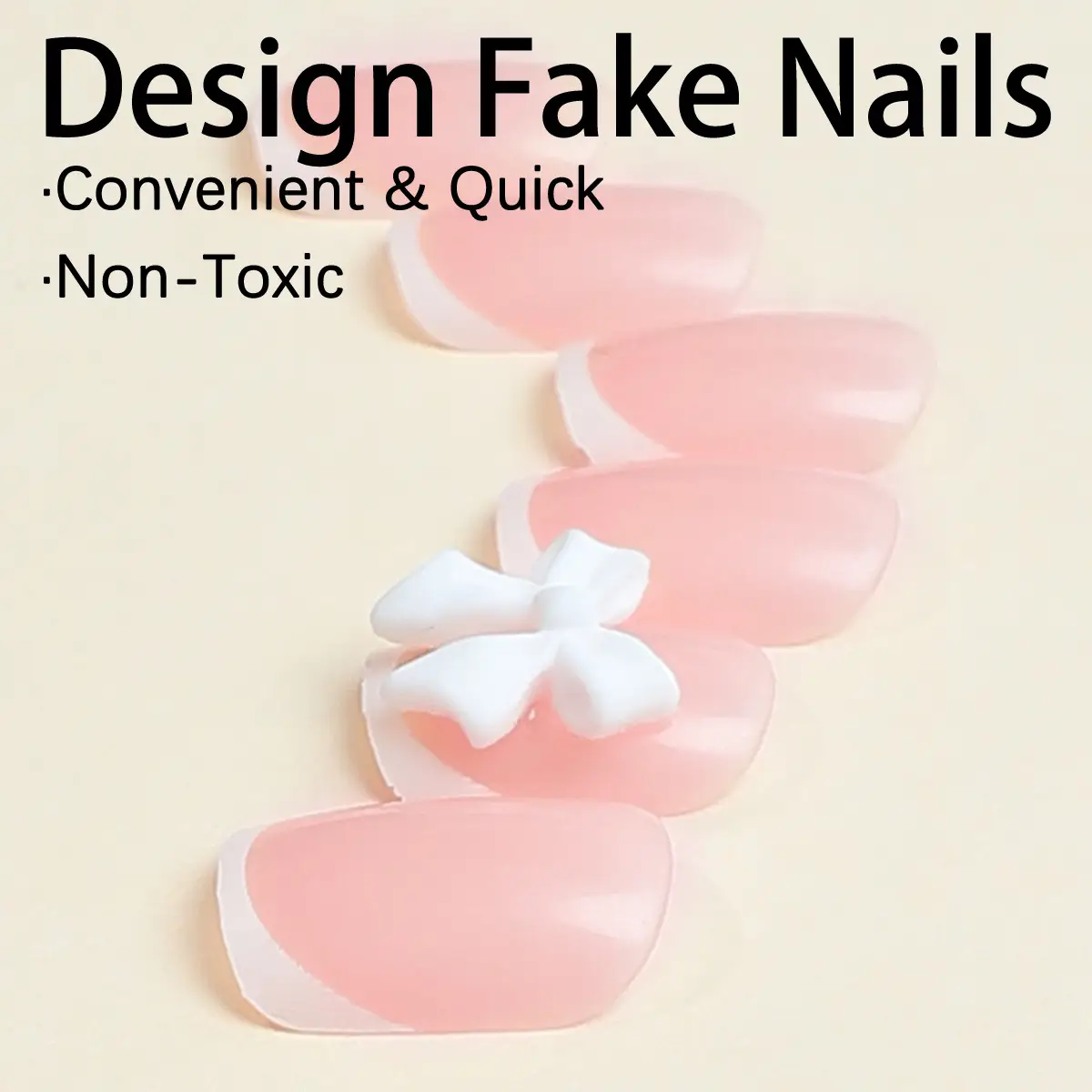 2025 White French Edge Bow Manicure Nails — feature 10