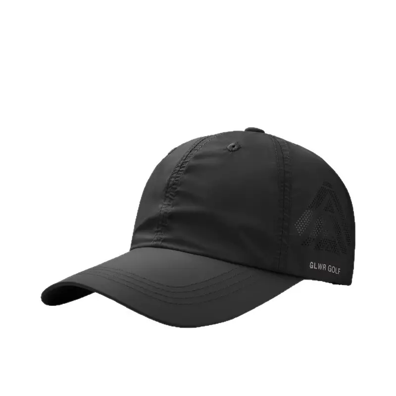 Men's Black Mesh Baseball Cap with Brand Logo