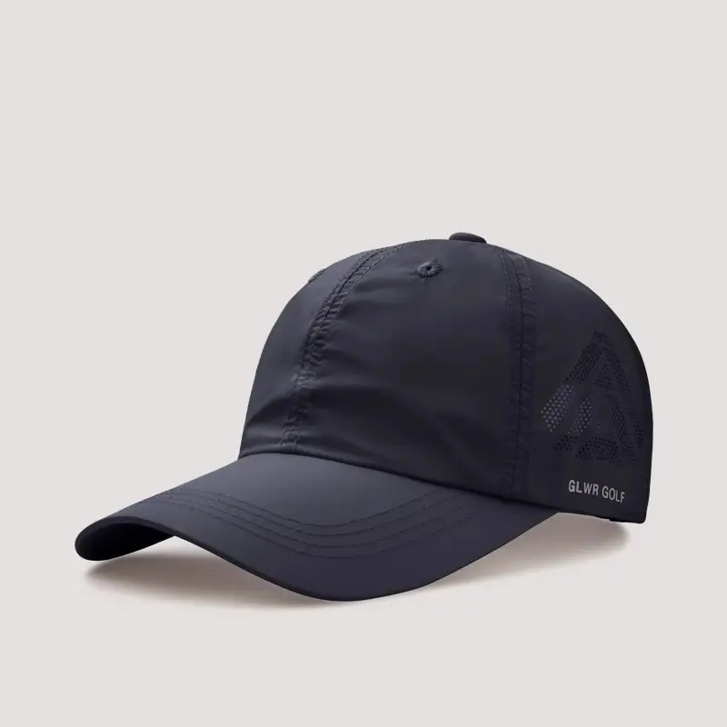 Men's Black Mesh Baseball Cap with Brand Logo