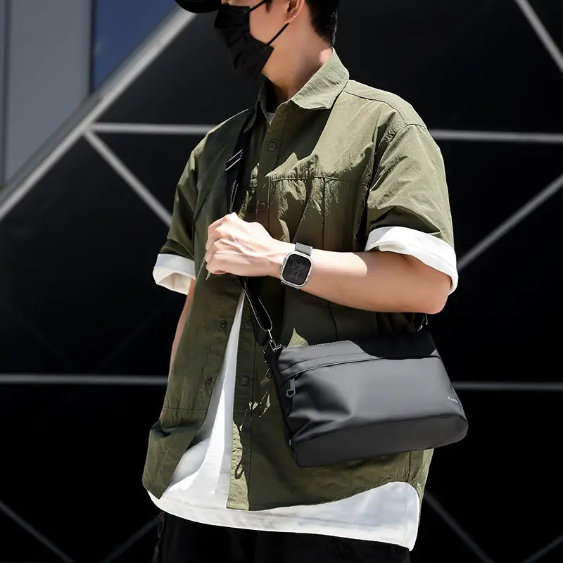 Men's Nylon Crossbody Bag Large Capacity Travel Backpack - Image 6