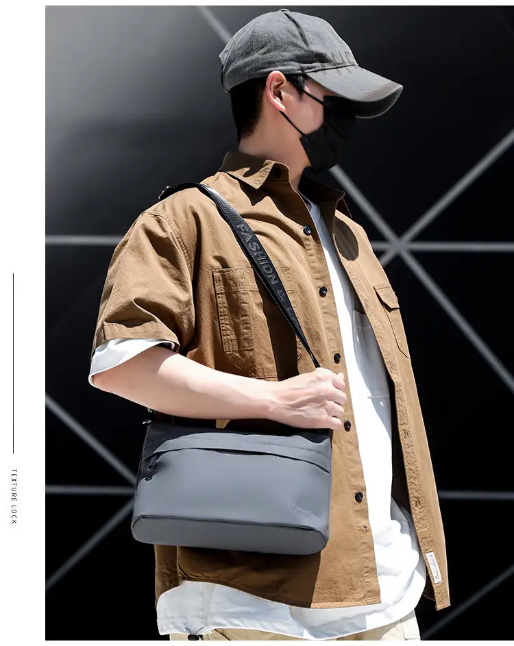 Men's Nylon Crossbody Bag Large Capacity Travel Backpack — feature 16