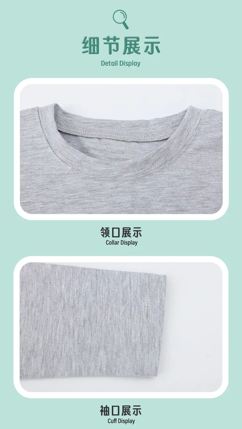 2025 Shark Print Long Sleeve Kids T-Shirt Grey — feature 7