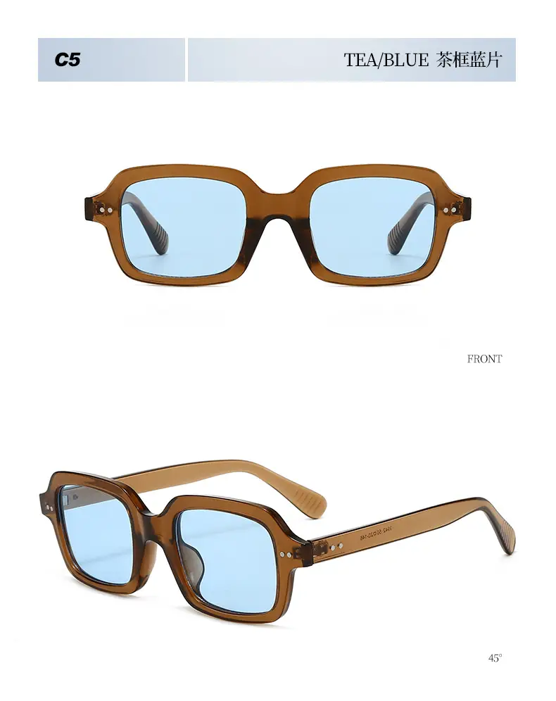 2025 Square Stud Sunglasses for Men Women European Style - Image 5