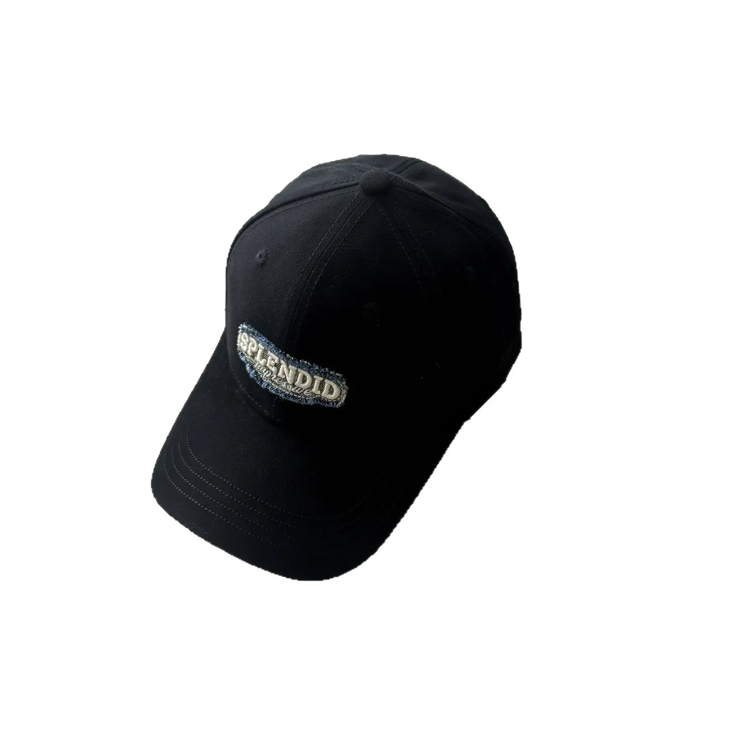 Men's Black Embroidered Flyback Cap - Image 6