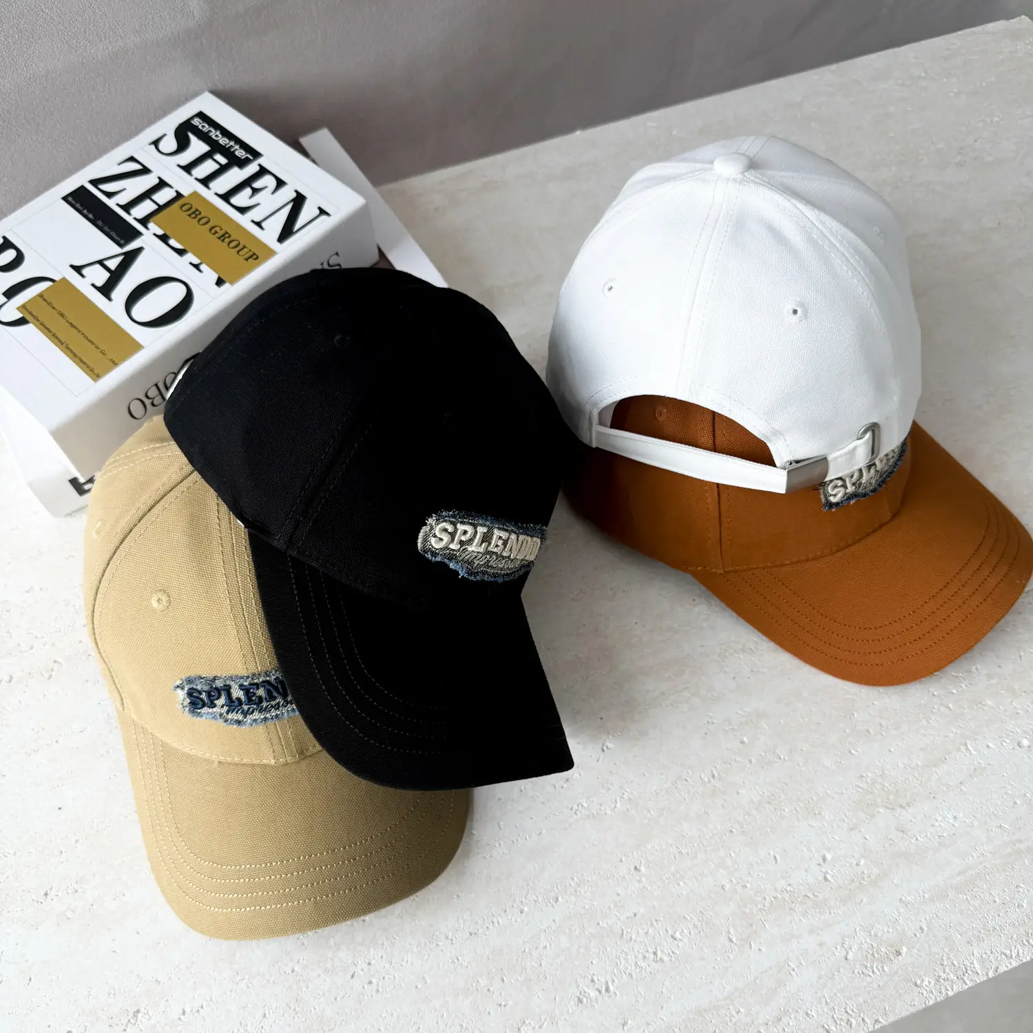 Men's Black Embroidered Flyback Cap — feature 7