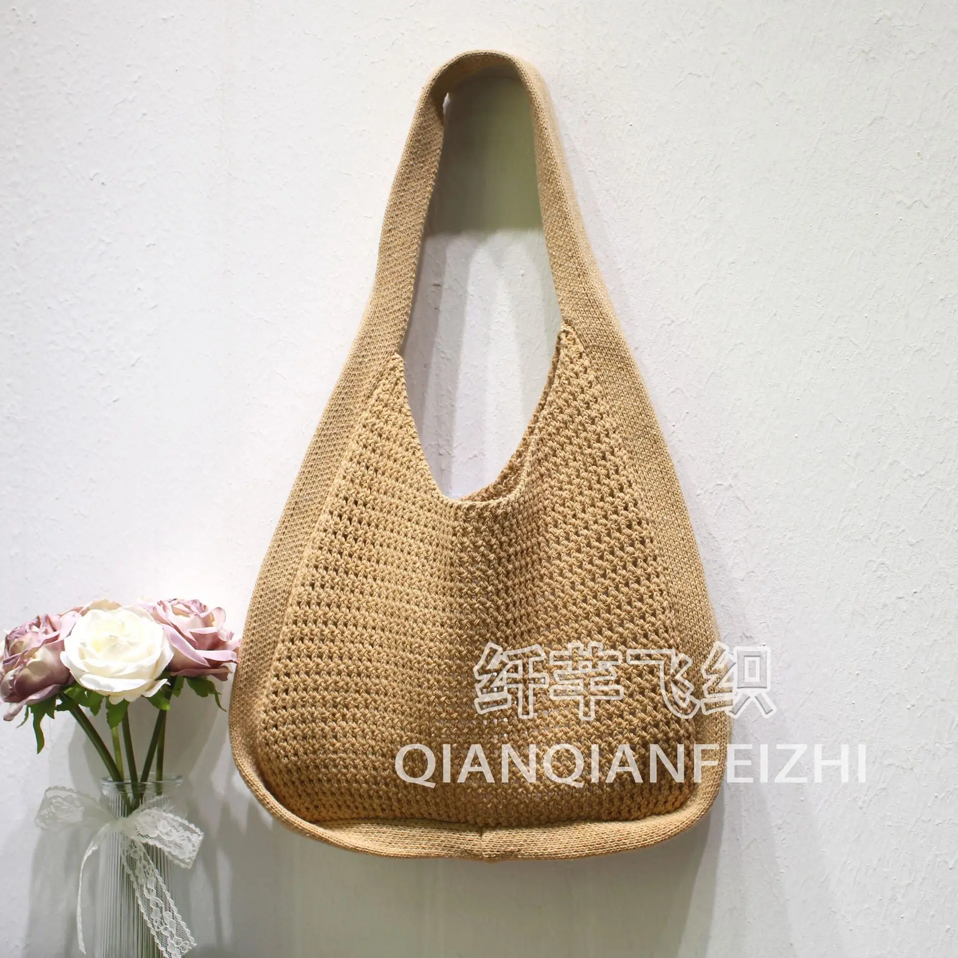 Floral Knitted Shoulder Bag for Women 2025 - Image 5