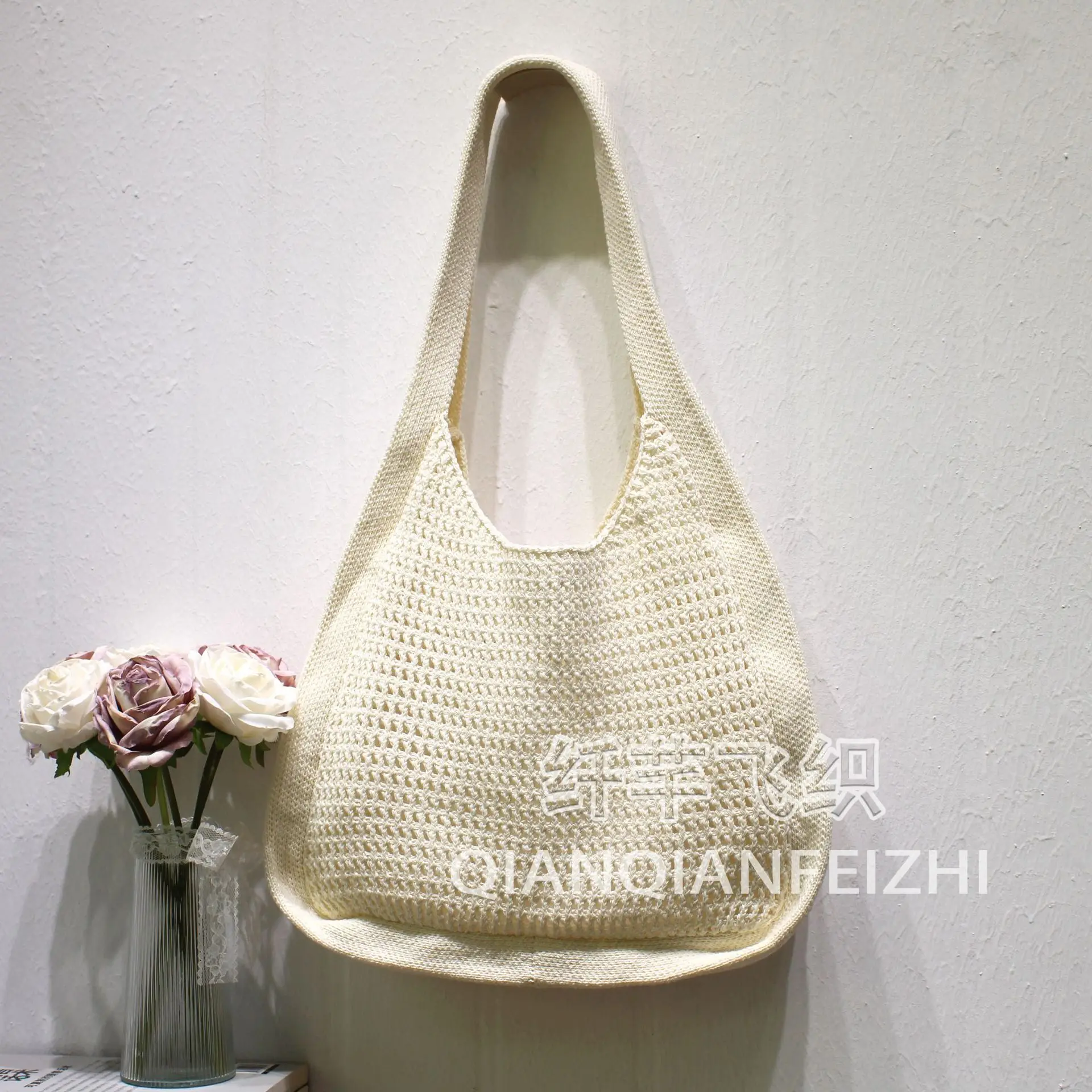 Floral Knitted Shoulder Bag for Women 2025 - Image 6