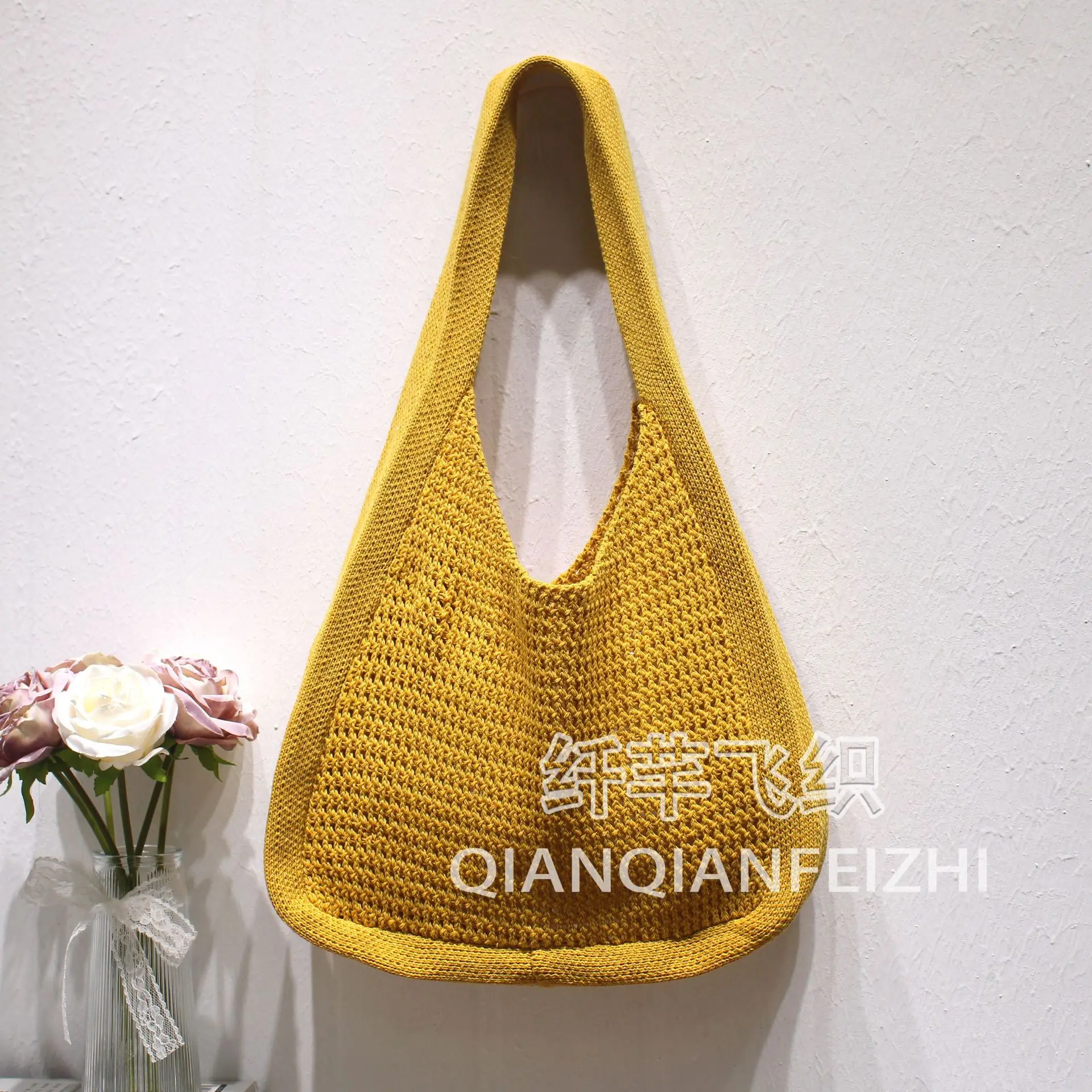 Floral Knitted Shoulder Bag for Women 2025 - Image 7