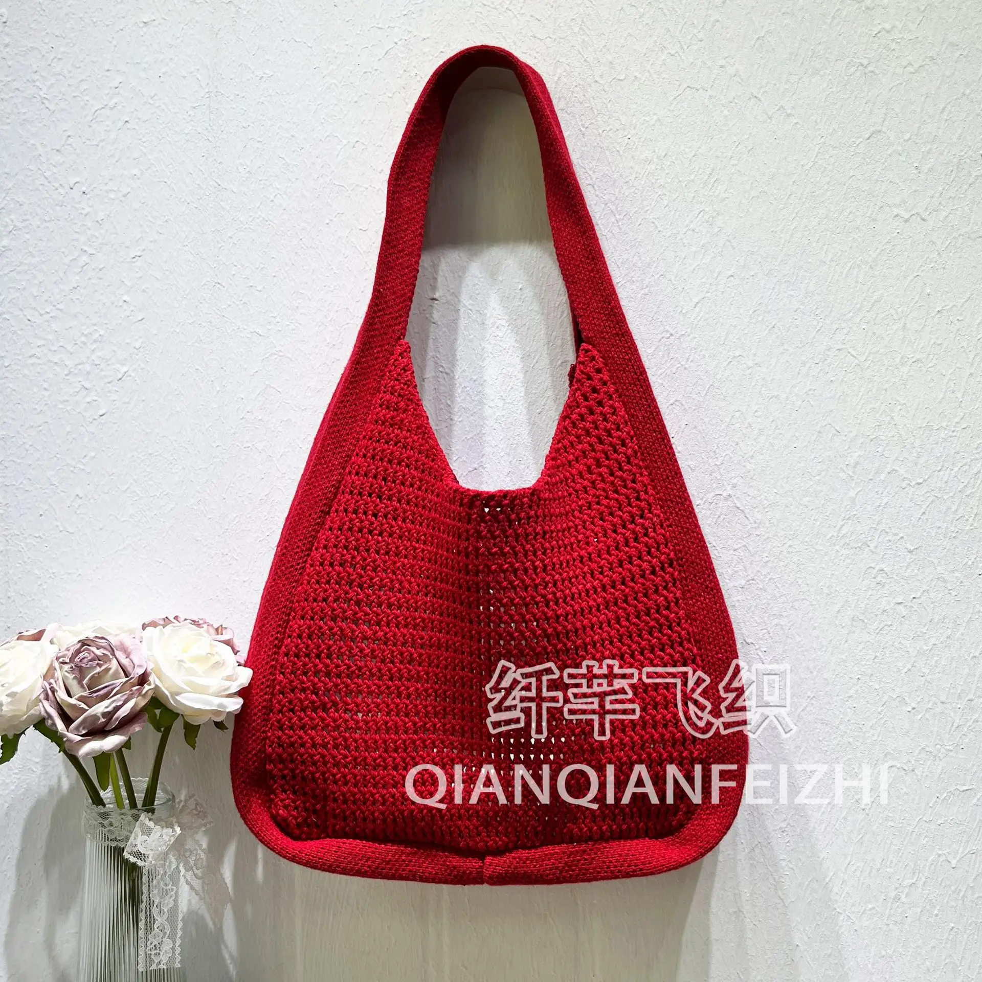 Floral Knitted Shoulder Bag for Women 2025 - Image 8