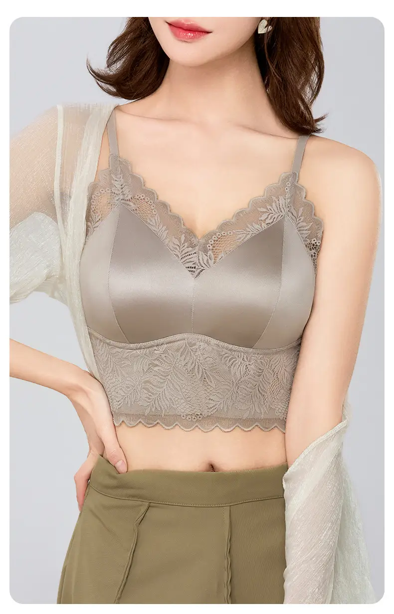 Beautiful Back Bra with Integrated Straps, Breathable, Wireless, Fixed Cup, Anti-Sagging, Anti-Spreading, Thin Style for Women — feature 20
