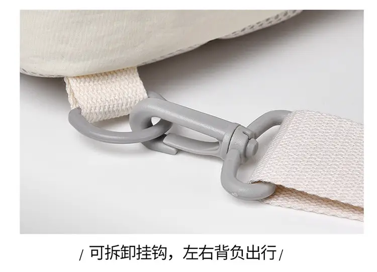 Women's Korean Style Crossbody Chest Bag Beige Oxford Cloth — feature 34