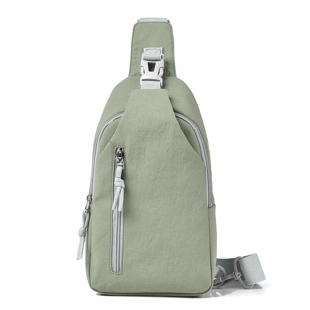 Women's Korean Style Crossbody Chest Bag Beige Oxford Cloth - Image 3