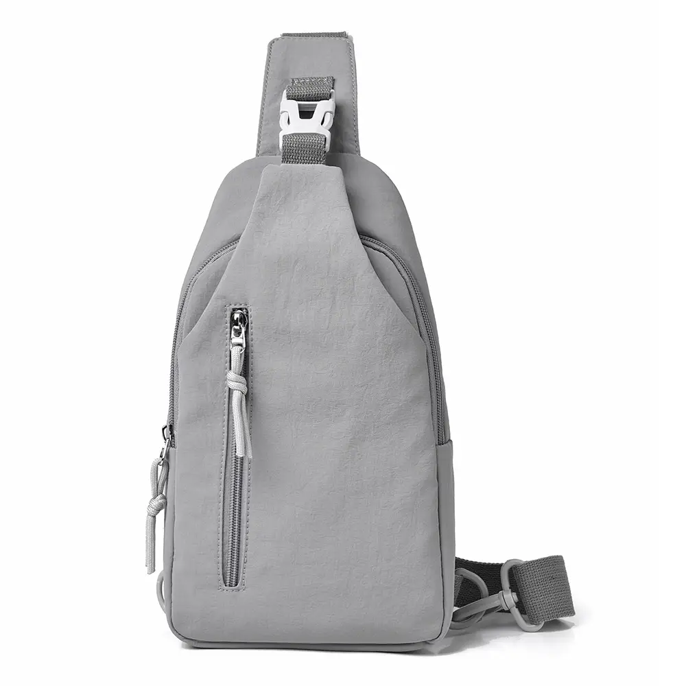 Women's Korean Style Crossbody Chest Bag Beige Oxford Cloth - Image 4