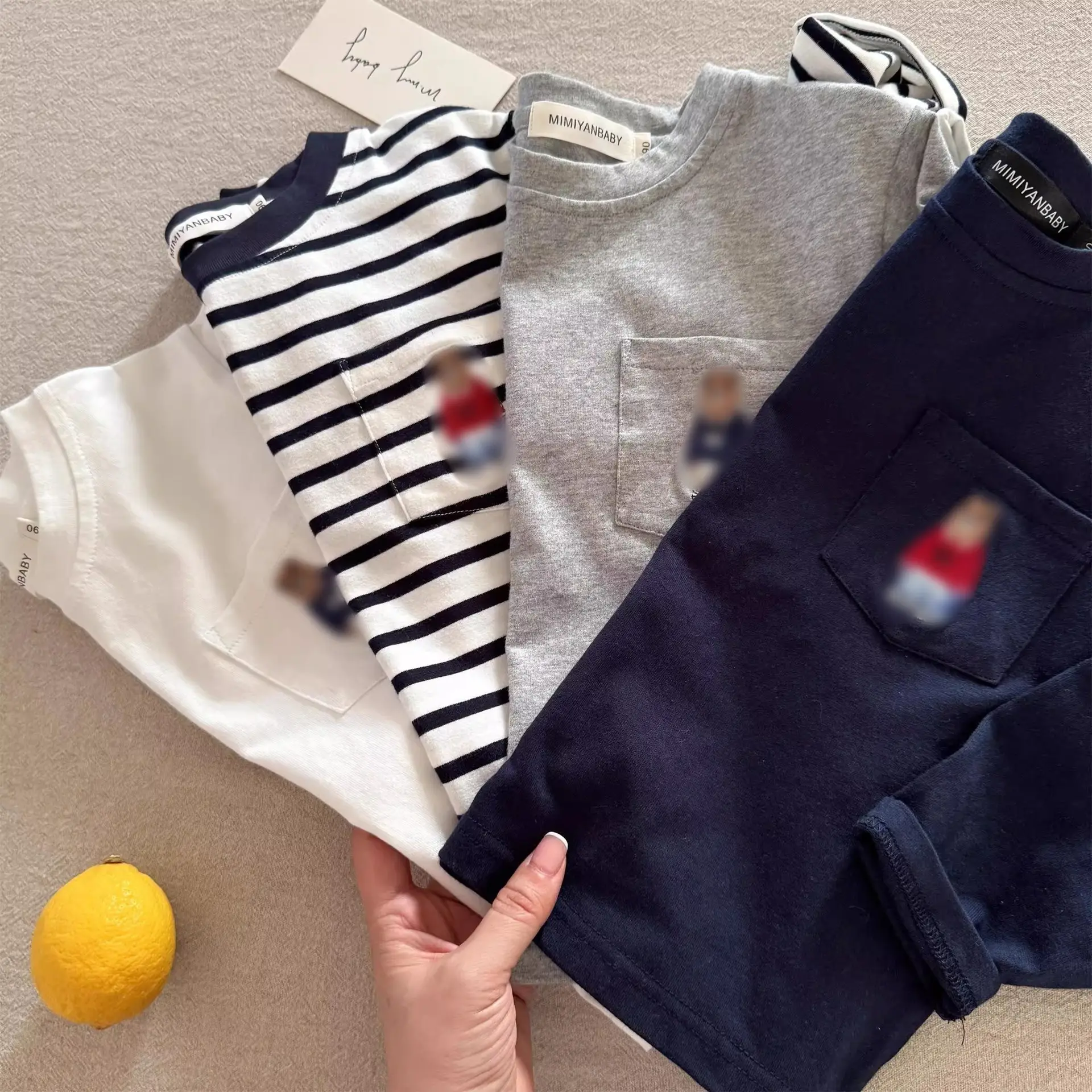 Sweet Little T-Shirt Autumn Boys Japanese Style Bear Base - Image 8