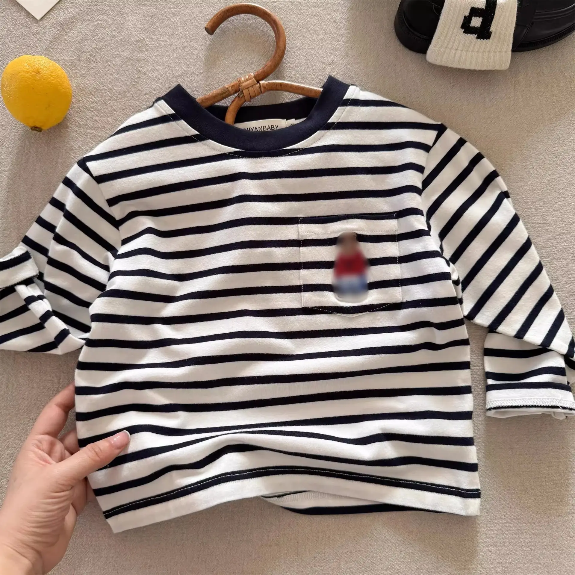 Sweet Little T-Shirt Autumn Boys Japanese Style Bear Base - Image 4