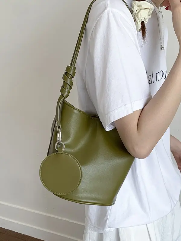 Women's Large Capacity Cross-Border Bag Cream Leather - Image 8