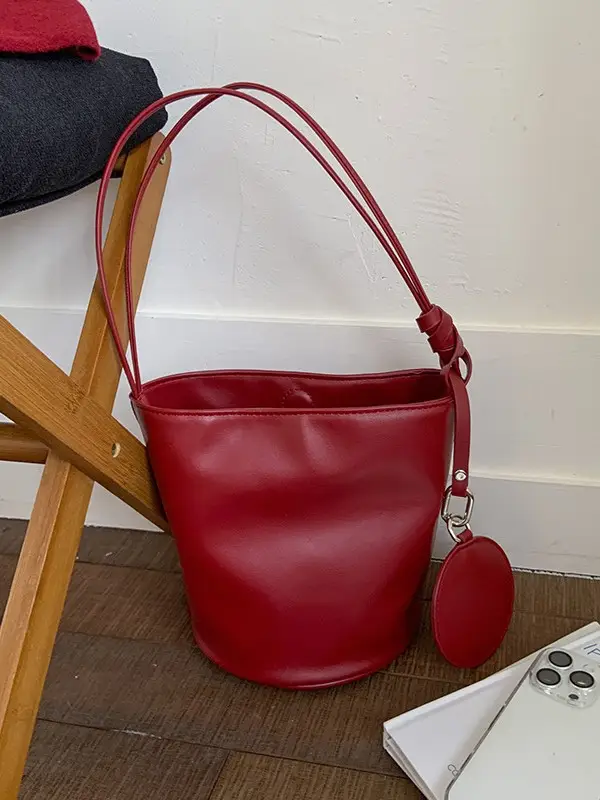 Women's Large Capacity Cross-Border Bag Cream Leather - Image 9