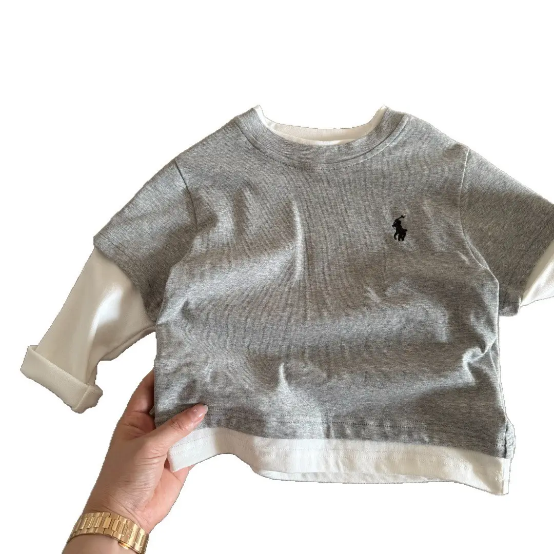 Sweet Little Chef Boys T-Shirt Grey White Sleeveless - Image 8