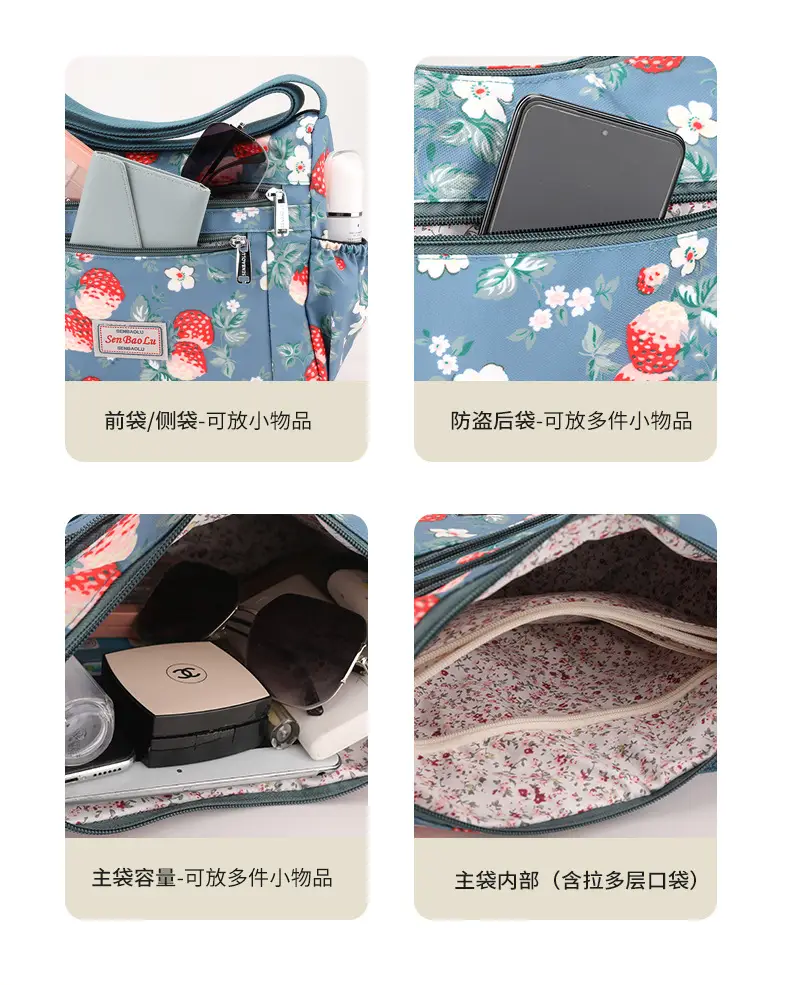 Retro Printed Nylon Crossbody Bag Women — feature 7