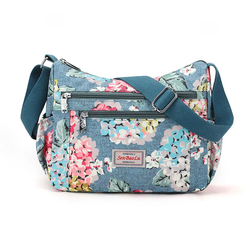 Retro Printed Nylon Crossbody Bag Women - Image 2
