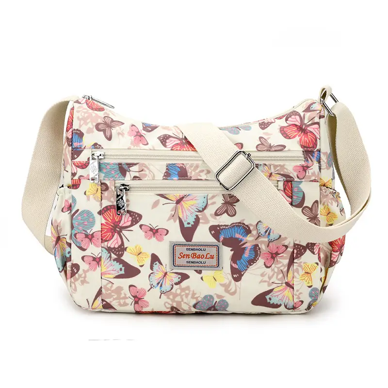 Retro Printed Nylon Crossbody Bag Women - Image 6