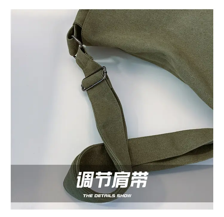 Canvas Crossbody Bag Large Capacity Women Tan — feature 6